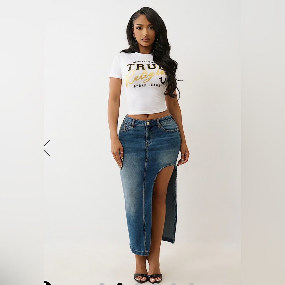 True Religion Denim Maxi Skirt